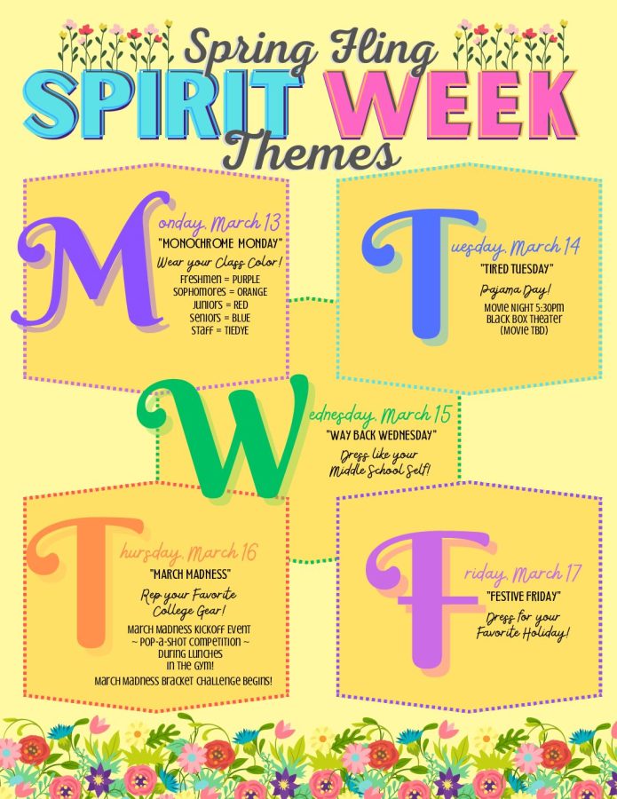 Spring Fling Spirit Week takes place March 13-17 at RMHS
