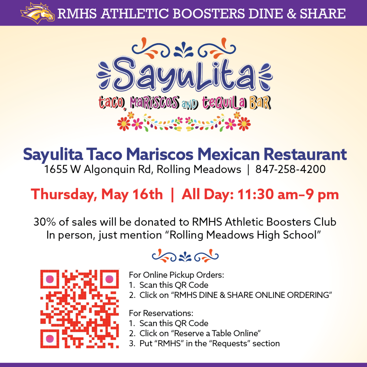 Dine & Share: Thursday, May 16th @ Sayulita!